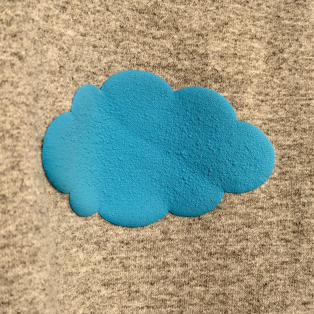 Gildan Light Gray “Head In The Clouds” Sweatshirt - Picture 3 of 7